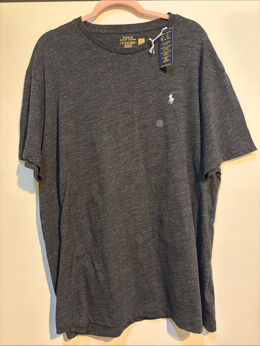 Polo by Ralph Lauren Men's Dark Heather Gray Short Sleeve Tee